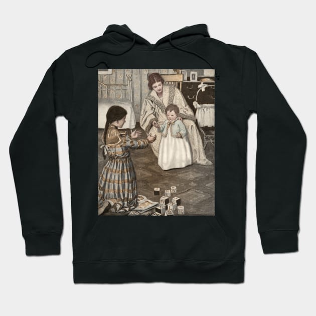 Baby's First Steps by Jessie Willcox Smith Hoodie by vintage-art